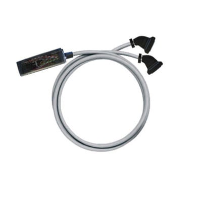 Weidmüller PLC-wire til digitale signaler, 20-polet LiYY-kabel på 1,5 m, vist oprullet med stikforbindelser i enderne.