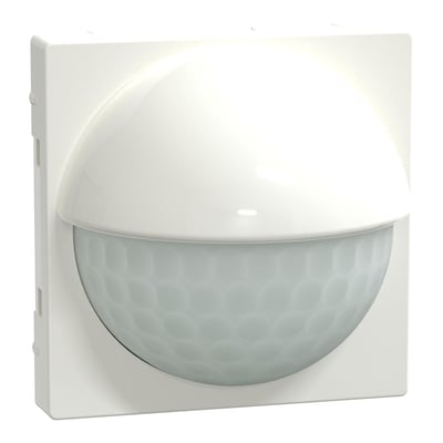 Lauritz Knudsen Merten PIR ARGUS 180 bevægelsessensor modul i polarhvid plast med frontal og lateral detekteringsflade.