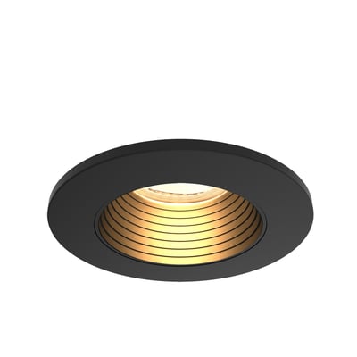 Ansell Lighting Prism Pro AntiGlare front- og indsatsringe i mat sort finish med indvendige lameller.