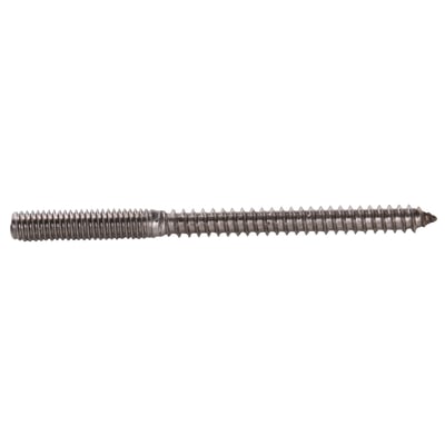 M6 x 80 mm ansatsskrue i A2 rustfrit stål, med fuldt gevind på den ene halvdel og en glat overgang til den anden halvdel.