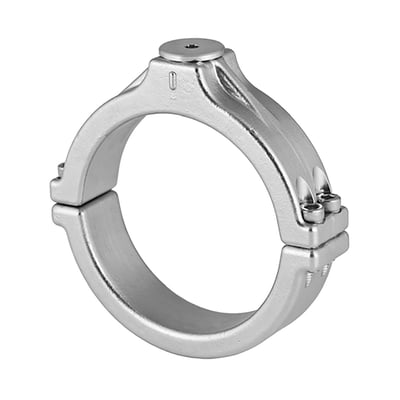 Monteringsarm Q9033 til DT flammedetektorer i sølvfarvet metal med justeringsskruer. Produktet er vist i fuld figur på en hvid baggrund.