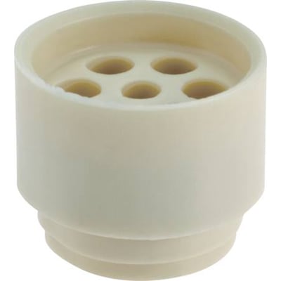 Rittal multiindsats til HSK-ME PG48 uden huller, viser indersiden med fem cirkulære åbninger for kabelgennemføring.