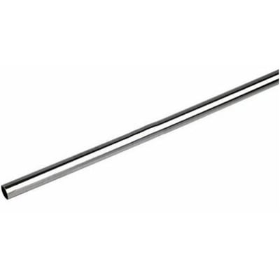 Purus 10 mm forkromet kobberrør på 1,20 meter, vist diagonalt fra venstre mod højre, med tydelig fokus på rørets dimensioner.