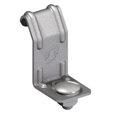 Lauritz Knudsen Konsolklemme 42 i varmgalvaniseret stål, bredde 30mm, højde 55mm, med M8 skrue og møtrik.