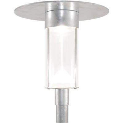 Dekaled street AS parkarmatur med 24W LED, 4000K og 2550lm, lavet af galvaniseret stål med klar polycarbonat afskærmning.