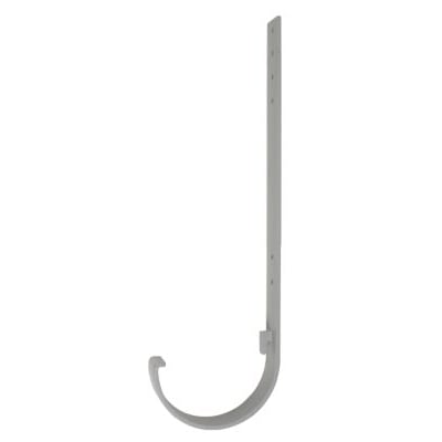 Plastmo rendejern 11" i grå plast med monteringshuller, set fra siden.