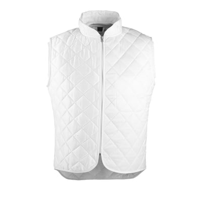 Mascot Termovest 13648 i hvid, str. 3XL, med ultralydssvejset quilt og let buet krave med indvendig rib.