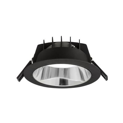 Inverso G2 Ø150 LED spot i sort med krom reflektor, 10W, 1200lm, 4000K og CRI90.