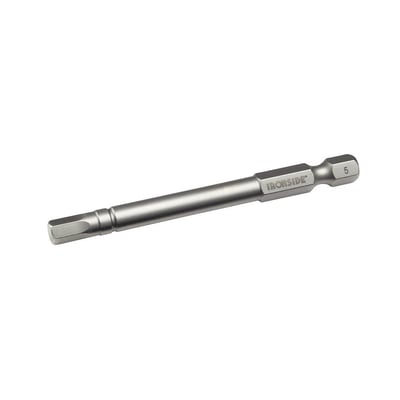 Ironside unbrako-bit på 75 mm med 5 mm spids og 1/4-tommes sekskanttilslutning, vist skråt fra siden.