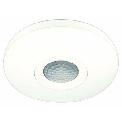 Orbis Circumat 360° hvid loftmonteret bevægelsesmelder med en rund, gennemsigtig sensorflade i midten.