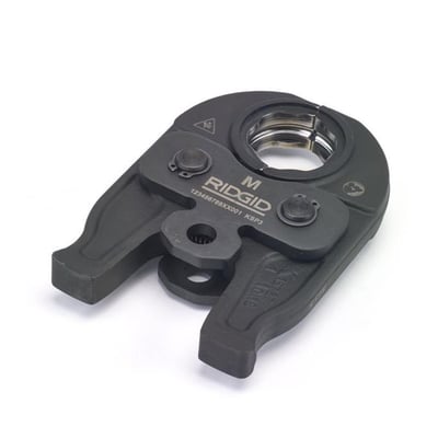 Ridgid U16 Standard presskæbe 35 mm set fra siden, med tydelig Ridgid gravering og åben kæbe viser indvendige ringe.