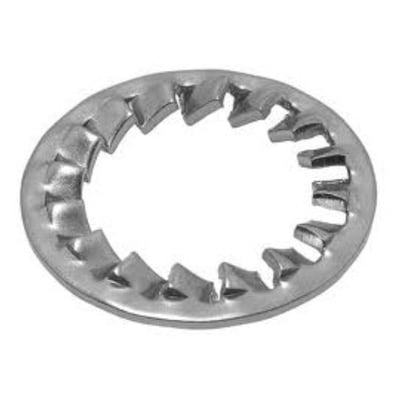 Syrefast tandskive med indvendig fortanding, DIN 6798 I A4, set fra forsiden på en hvid baggrund.