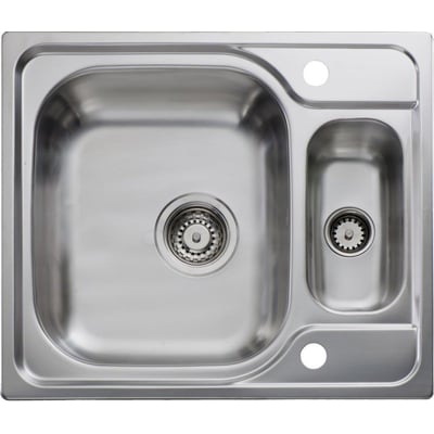 Intra UNIVERSE 150 køkkenvask i rustfrit stål med 1½ kumme og poleret finish.