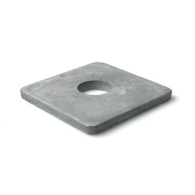 Arvid Nilsson firkantskive til M16 gevind, 18x100x10mm, varmforzinket med hul i midten, 10 stk.