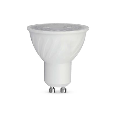 V-TAC VT-275 LED spotlight med GU10 fatning og hvid plastkabinet, isoleret på hvid baggrund.