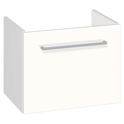 Dansani Mido+ vaskeskab i hvid melamin med én skuffe og integreret greb, mål 40x50x35 cm.