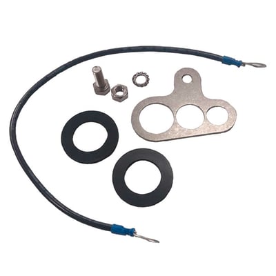 Siemens MAG 1100 DN50 pakningssæt EPDM, FDK-083G3122 med to sorte EPDM pakninger, jordledning og monteringsdele.