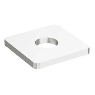 Schneider Electric spændeskive HSO, M16, hvid firkantet skive med centreret hul til montering i kabelstiger og bæringer.