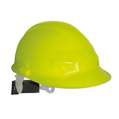Limegrøn Palladio Advanced vent. hjelm med optimeret ventilationssystem og komfortabel pasform på hvid baggrund.