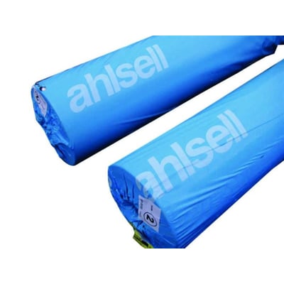 Unico Geotekstil TB1 NGS1 ruller i blå UV-bestandig emballage med "ahlsell" logo på hvid baggrund.
