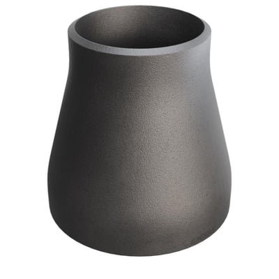 Koncentrisk reduktion i P235GH stål, med dimensionerne 88,9/3,2 x 60,3/2,9, sat op mod en hvid baggrund.