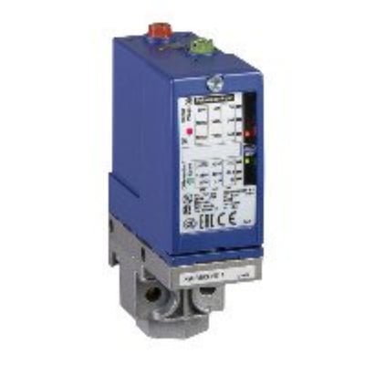 Schneider Electric pressostat XMLB300D2S11 med 1/4" BSP hun-tilslutning og justerbart trykområde fra 22-300 bar.