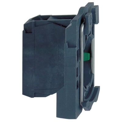 Sideprofil af Schneider Electric ZB5AZ101 kontaktelement, fremhæver det kompakte design og robusthed.
