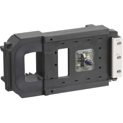 Schneider Electric spole til LC1F630 kontaktor, 380V AC, 40-400 Hz, fremstillet i sort plast med hvid terminal.