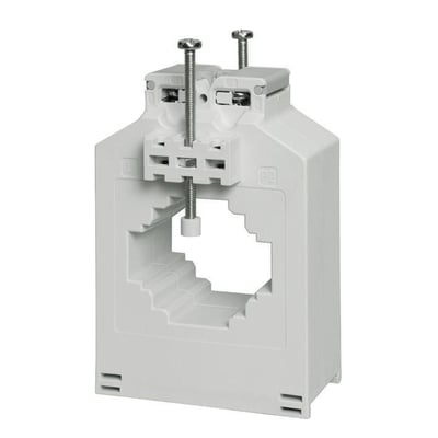 Carlo Gavazzi CTD-3X strømtrafo, 700/5 A, set forfra med åbning til lederen og fastspændingsskruer.