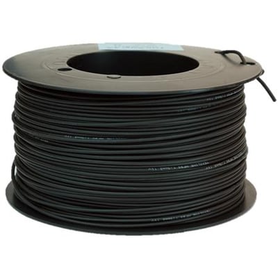 Sort Texiline HF90 monteringsledning på en kabeltromle, 1 mm², ideel til skibe og offshore brug.