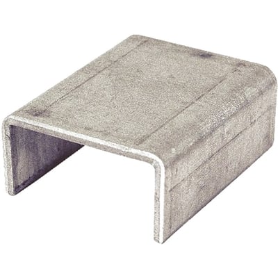EJOT bundplade på 97 x 20 mm med grå overflade og åbent, U-formet tværsnit set skråt ovenfra.