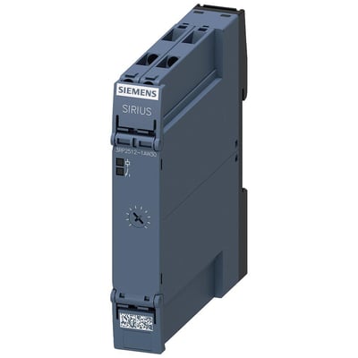 Siemens SIRIUS 3RP25 elektronisk tidsrelæ med 1 skiftekontakt og 12-240V AC/DC spænding, justerbar 1,5-30 sekunder.