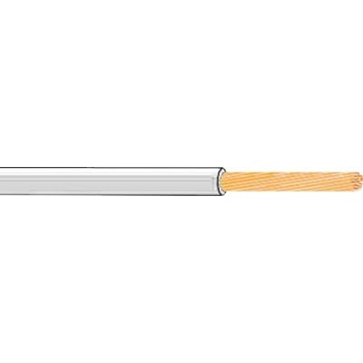 Hvid monteringsledning H05Z-K med 1x0,5 mm² tværsnit og fintrådet kobberleder, isoleret og klar til brug.