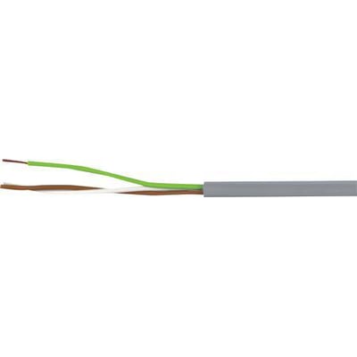 Fleksibel multikabel 4x0,14 LIYY-O TR med grå PVC yderkappe og indre farvekodede ledere. Nærbillede af kabelenden viser isolerede kobberledere.