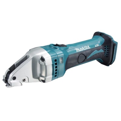 Makita 18V LXT akku pladesaks DJS161Z uden batteri, vist fra siden med fokus på ergonomisk greb.