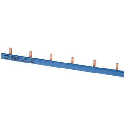 Siemens PIN Samleskinne 5ST3, blå, 10qmm, med kobberstifter til elektrisk installation.