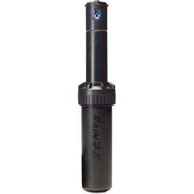 Rain Bird 5004PC & FC pop-up sprinkler med 3/4" muffe, vist i mørkegrå plast med logo på siden.