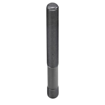 Pindbolt fra AMF, 10x80mm, med fuld gevind og en glat, afrundet top på hvid baggrund.
