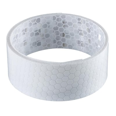 Schneider Electric refleks-tape, 1 meter lang og 25 mm bred, hvid med sekskantet mønster til fotoelektriske sensorer.
