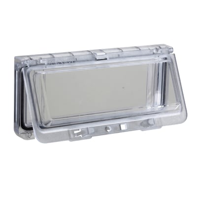 Schneider Electric IP65 vindue med hængslet transparent låg, L78xB130xD25mm, egnet til modulære enheder.