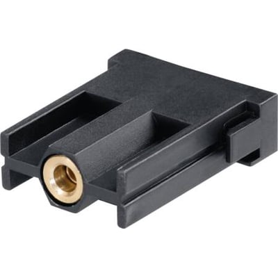 Weidmüller HDC industristik hun-indsats til modular pneumatic, med messingfitting til 2.5mm. Denne sorte plastindsats er klar til montering.