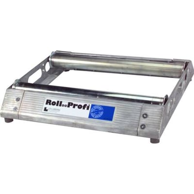 Roll-Profi kabelafruller i trykstøbt aluminium med to aksler i forzinket stålrør på hvid baggrund.