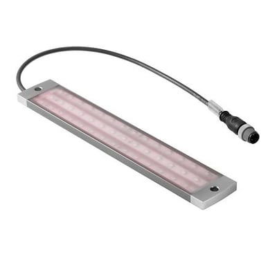 Weidmüller LED lysarmatur WIL-STANDARD-0.3-SCREW-RED med røde dioder i hårdt anodiseret aluminiumshus.
