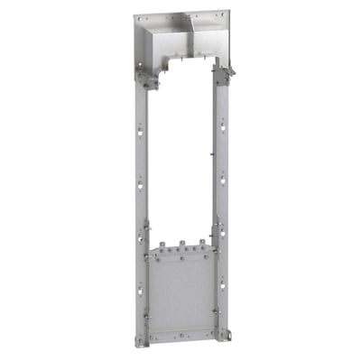 Schneider Electric planforsænkningssæt i metal til ATV630/930 frekvensomformere, Size 6, vist forfra på hvid baggrund.