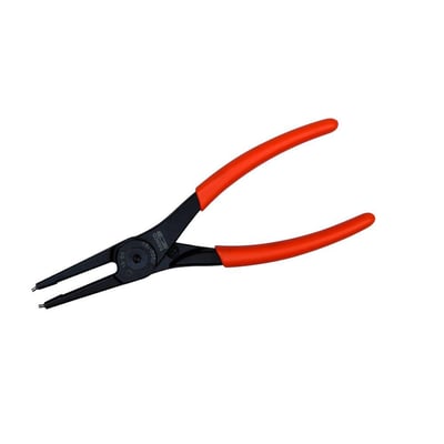 Nærbillede af Bahco låseringstang 225mm, viser de lige, smedede spidser og mærket 'Bahco 2000-180' på den sorte overflade.