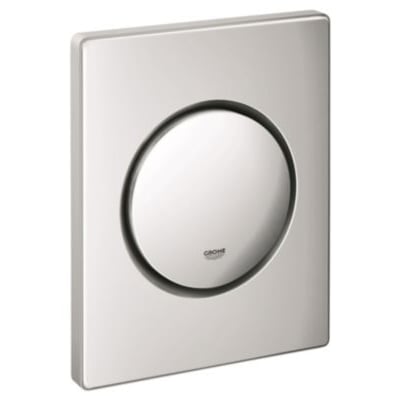 Grohe Novo Cosmopolitan betjeningsplade til urinal i forkromet finish, vist fra siden på en neutral baggrund.