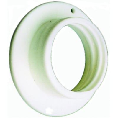 Blå roset med flange, 32-28, 3/4" til rørgennemføring med 32mm udvendig diameter.