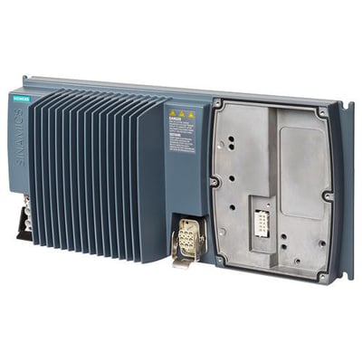 Siemens Sinamics G120D power modul PM250D med 3,0KW output, viser køleribber og tilslutningspanel.
