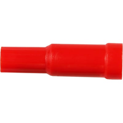 Elpress forlængermuffe A1504HO i rød polycarbonat til 0,5-1,5mm² Cu-ledere med en indvendig diameter på 4,0mm.