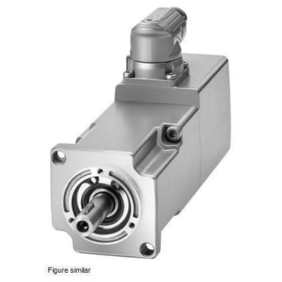 Siemens Simotics S-1FK2 HD servomotor i grå metal med IP64 beskyttelse og en drejelig M12-forbindelse på toppen.